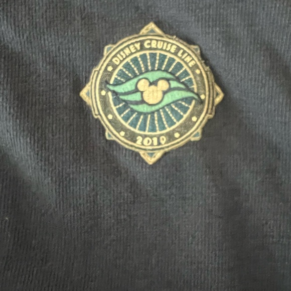 Disney Cruise Line Men's Snap Polo Shirt Blue Long Sleeve Size M Medium 2019 LN - Picture 4 of 8